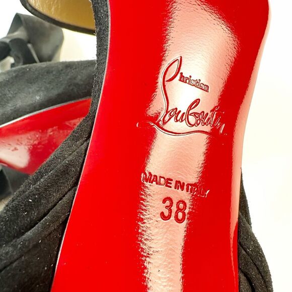 Christian Louboutin Black Heels with Red Soles - Picture 14 of 16